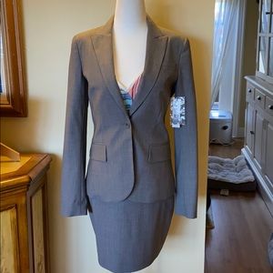 Theory 1 button suit Jacket and A line Skirt
